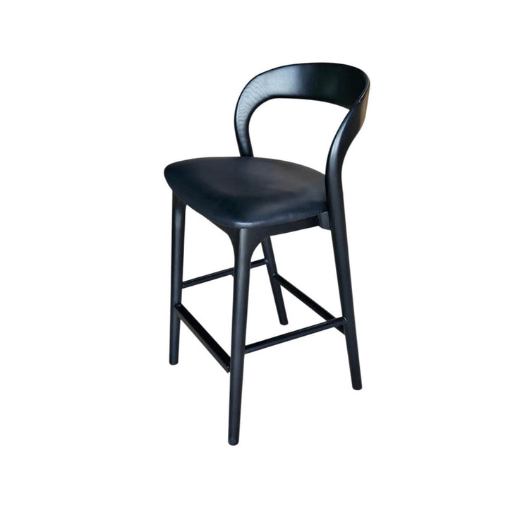 Rotondo Counter Stool - Black Frame w/ PU Seat