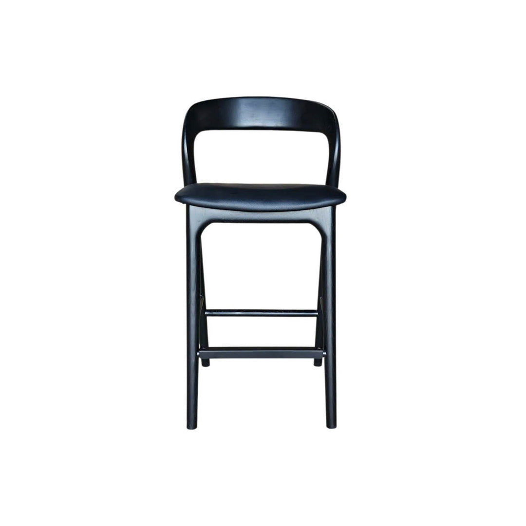 Rotondo Counter Stool - Black Frame w/ PU Seat