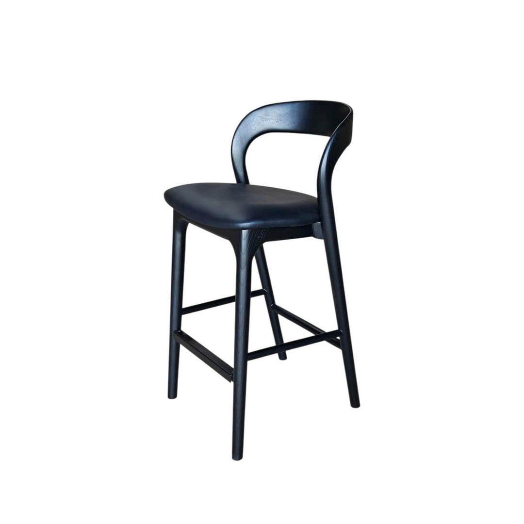 Rotondo Counter Stool - Black Frame w/ PU Seat