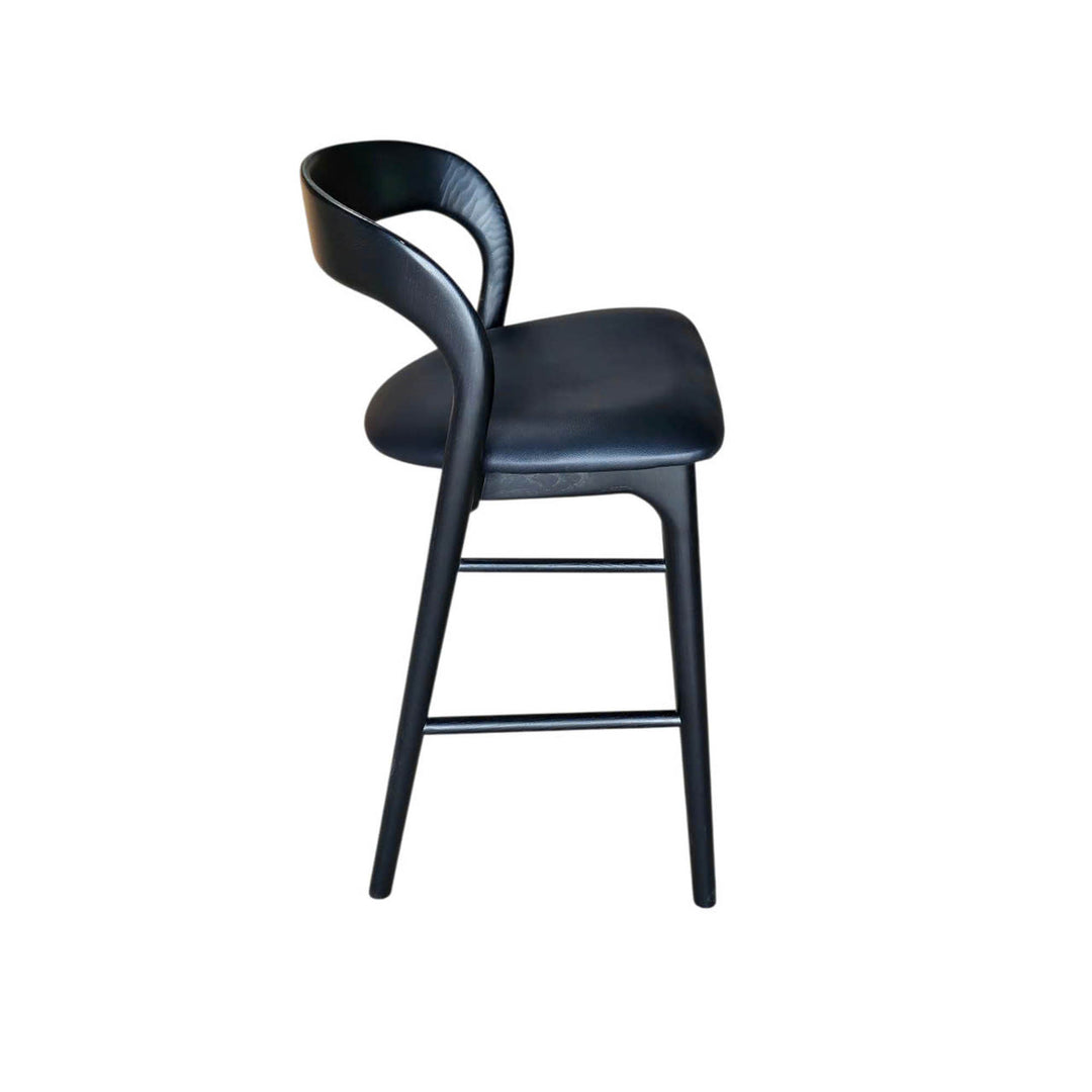 Rotondo Counter Stool - Black Frame w/ PU Seat