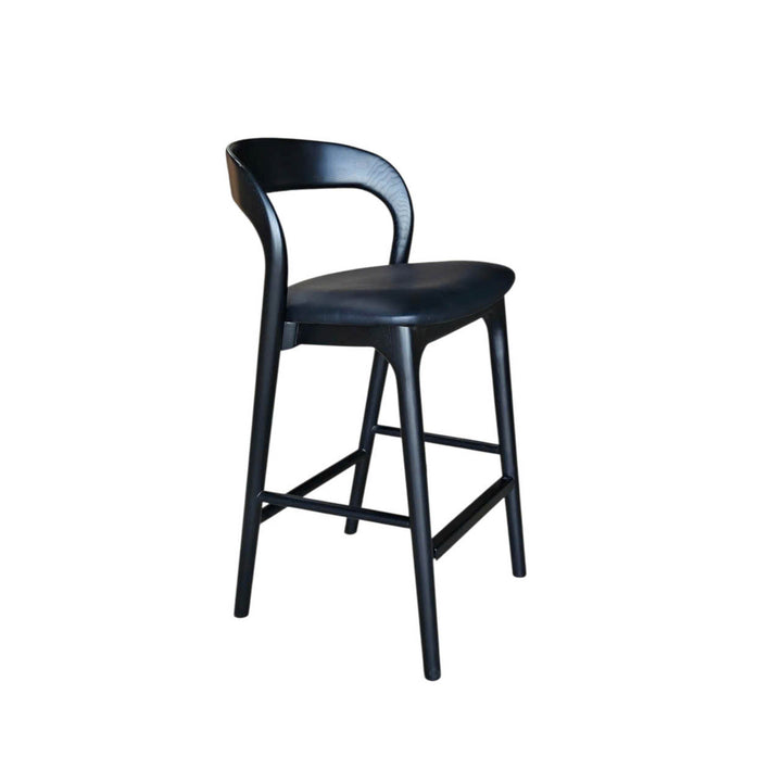 Rotondo Counter Stool - Black Frame w/ PU Seat