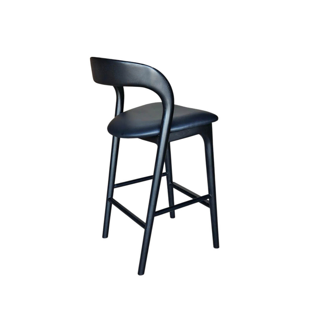 Rotondo Counter Stool - Black Frame w/ PU Seat