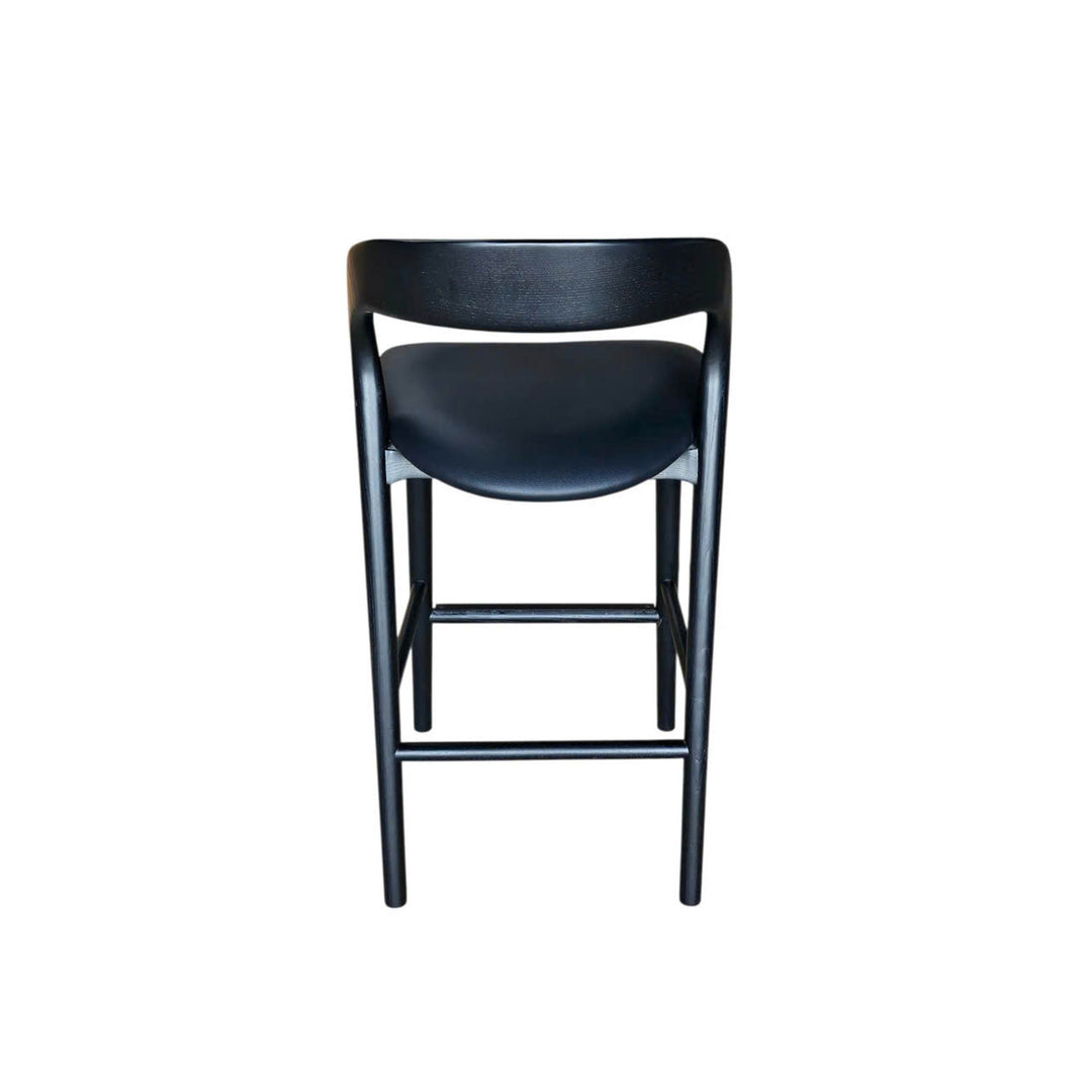 Rotondo Counter Stool - Black Frame w/ PU Seat