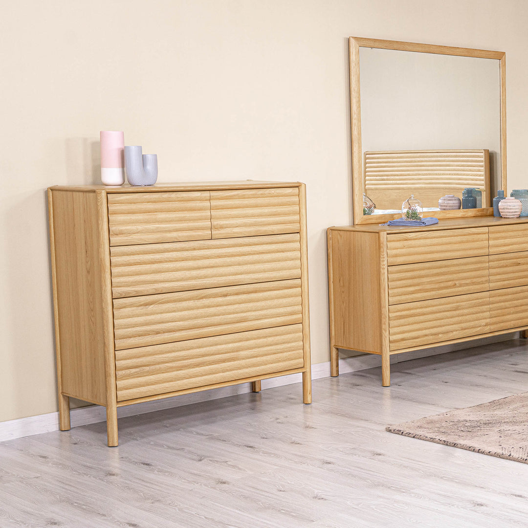 Runway 5 Drawer Chest - Light Oak
