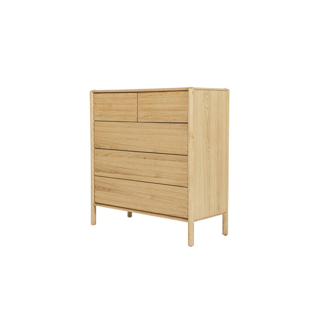 Runway 5 Drawer Chest - Light Oak