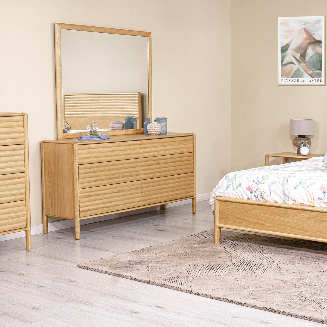 Runway 6 Drawer Dresser - Light Oak