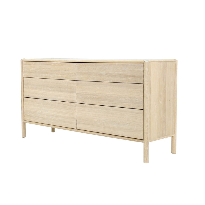 Runway 6 Drawer Dresser - Light Oak
