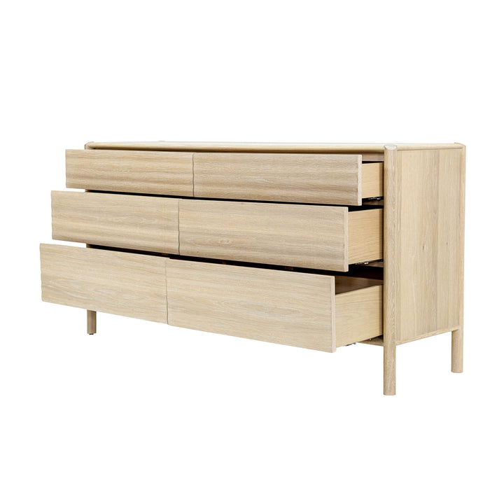 Runway 6 Drawer Dresser - Light Oak