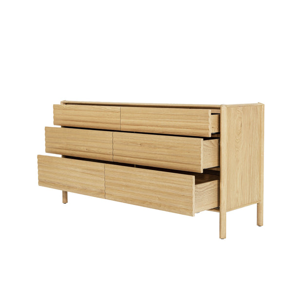 Runway 6 Drawer Dresser - Light Oak