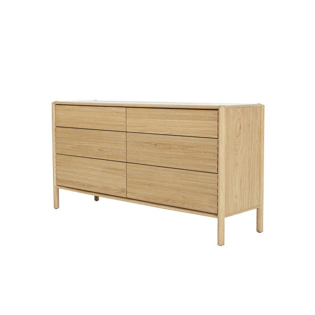 Runway 6 Drawer Dresser - Light Oak
