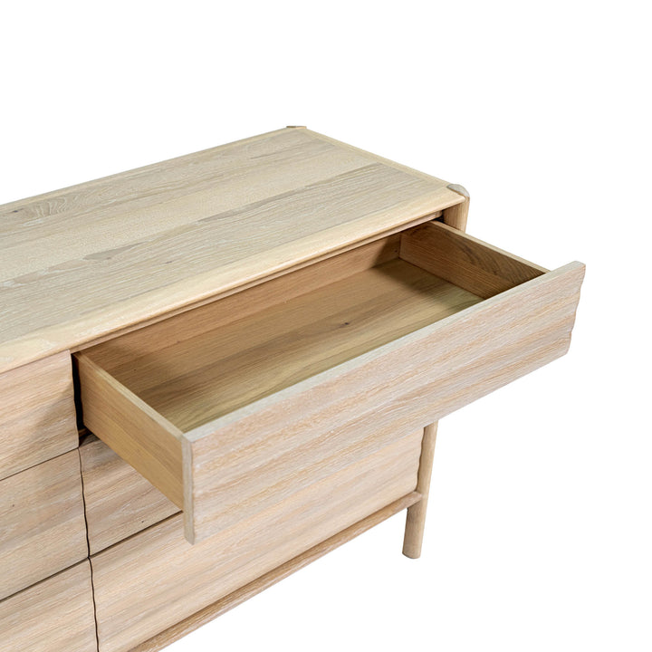 Runway 6 Drawer Dresser - Light Oak