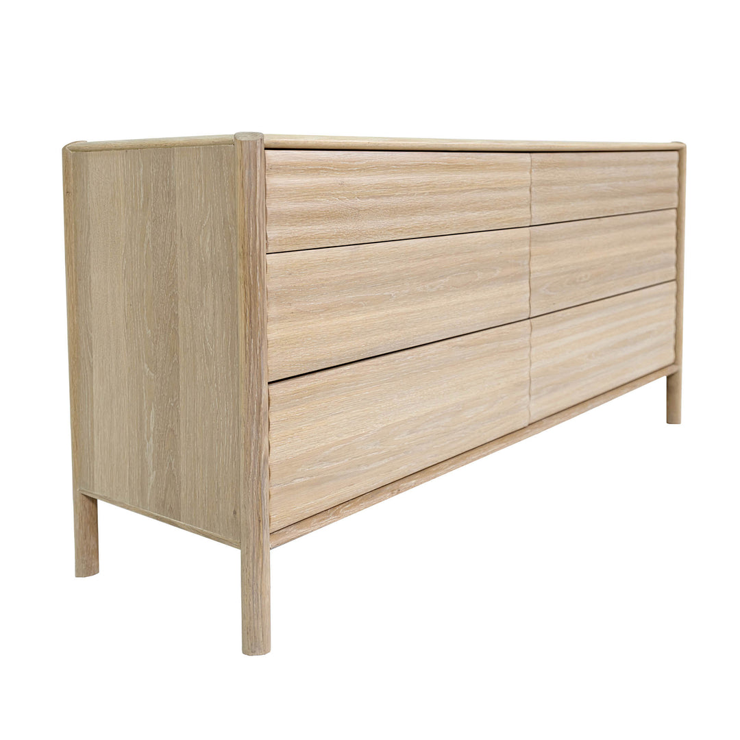 Runway 6 Drawer Dresser - Light Oak LH Home Runway 6 Drawer Dresser - Light Oak LH Home
