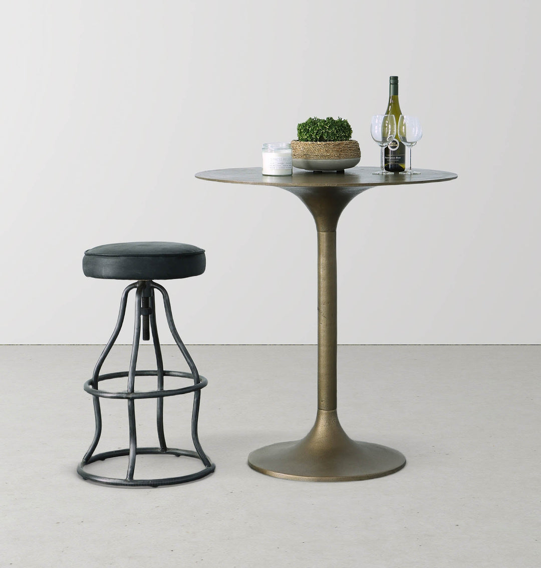 Bowie Stool - Black Leather
