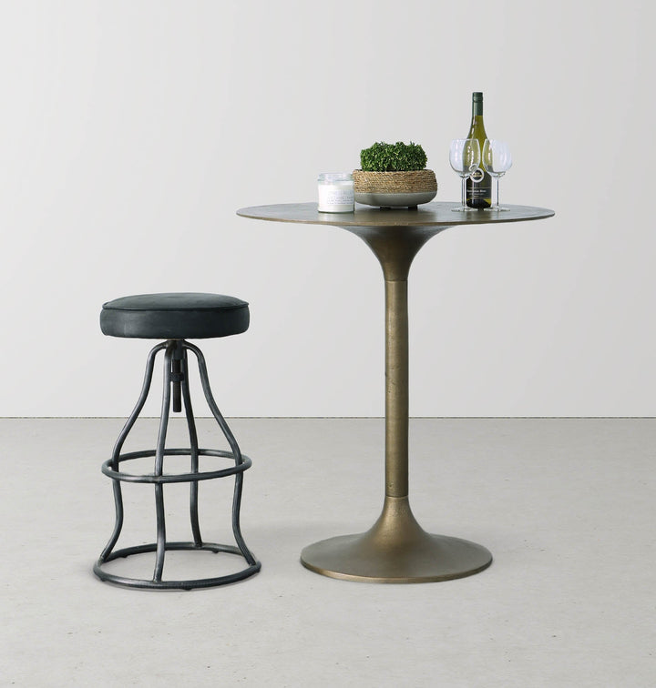 Bowie Stool - Black Leather