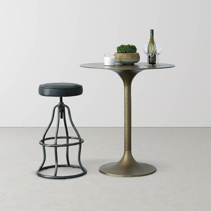 Bowie Stool - Black Leather