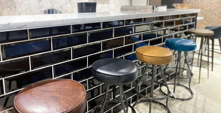 Bowie Stool - Black Leather