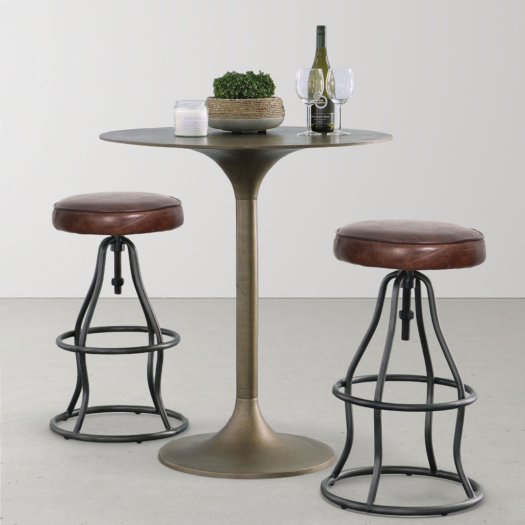 Bowie Stool - Vintage Brown Leather