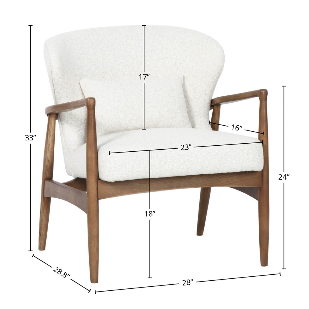 Rhodes Club Chair - Snow