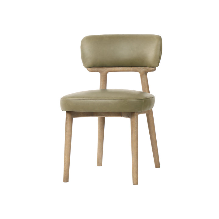 Willow Dining Chair - Sage Green Leather