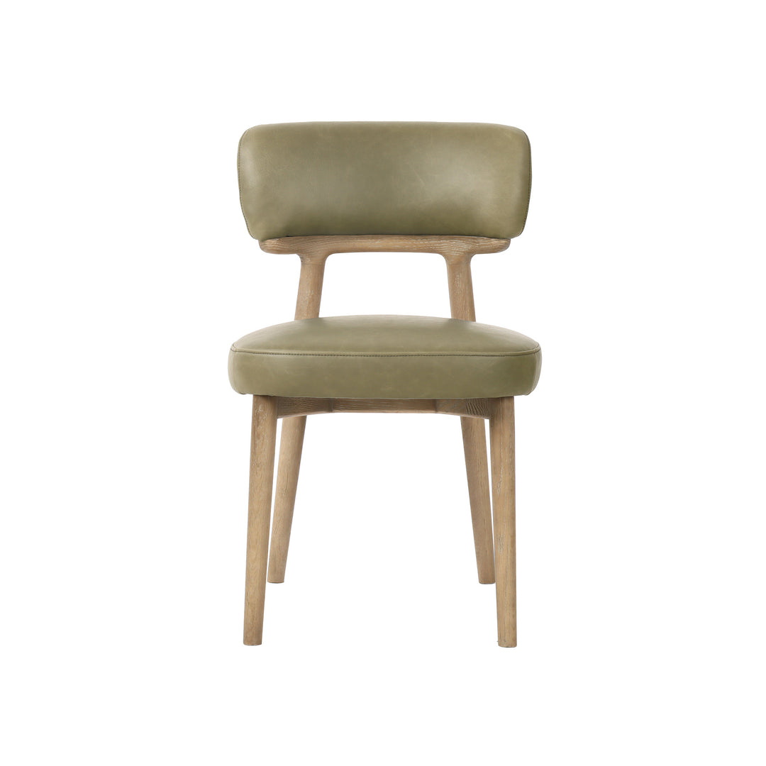 Willow Dining Chair - Sage Green Leather