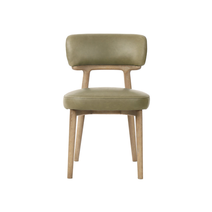 Willow Dining Chair - Sage Green Leather