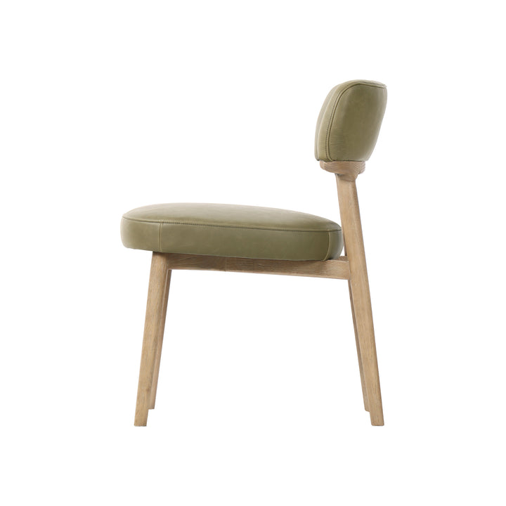 Willow Dining Chair - Sage Green Leather