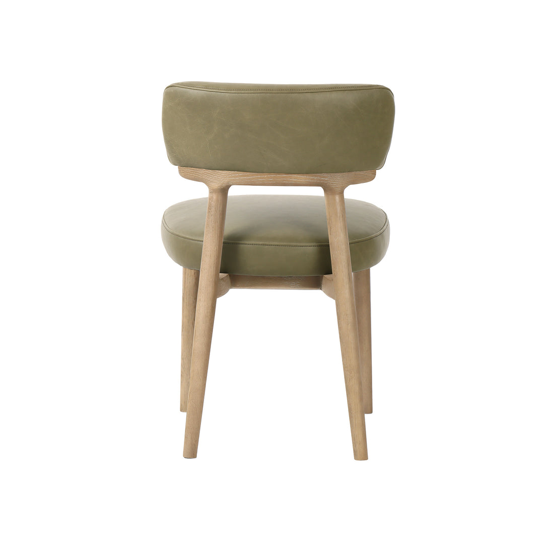 Willow Dining Chair - Sage Green Leather