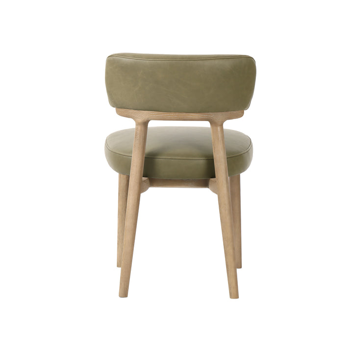 Willow Dining Chair - Sage Green Leather