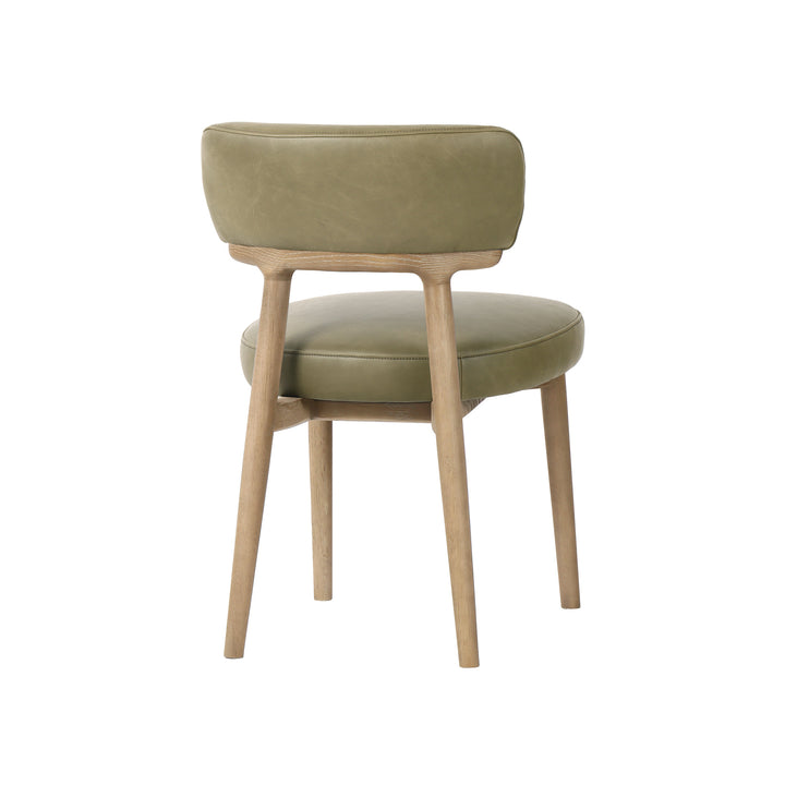 Willow Dining Chair - Sage Green Leather