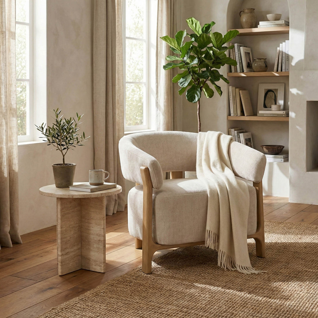 Harlow Club Chair - Barley Chenille