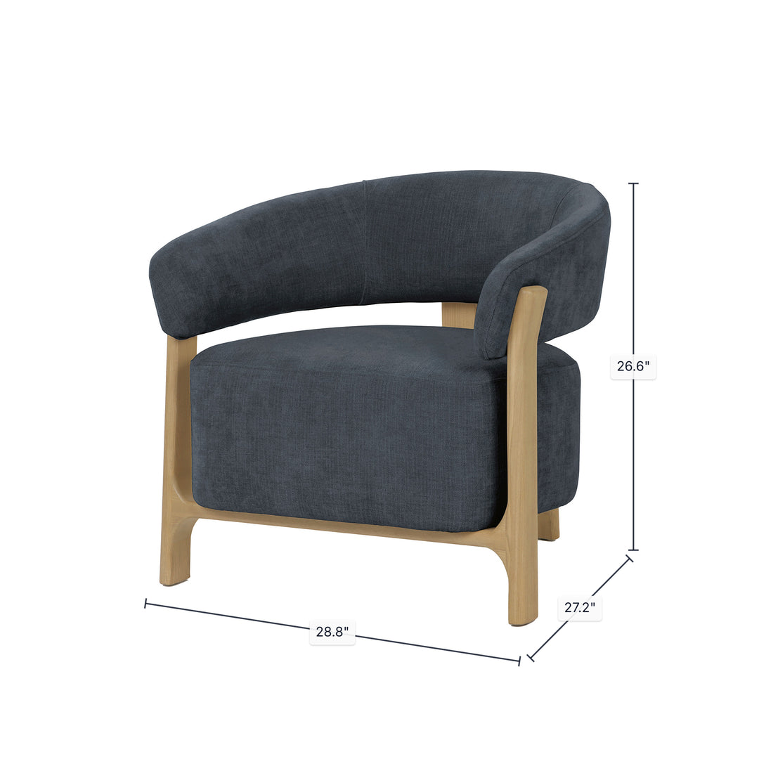 Harlow Club Chair - Spruce Grey Chenille