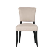 Luther Dining Chair - Light Linen/Black Legs