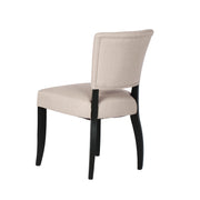 Luther Dining Chair - Light Linen/Black Legs