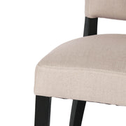 Luther Dining Chair - Light Linen/Black Legs