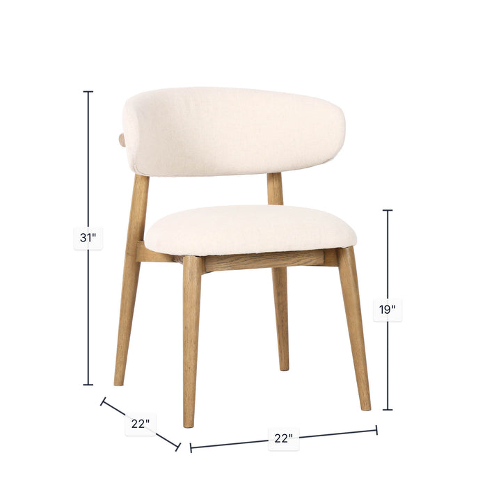 Milo Dining Chair - Savile Flax (CN)