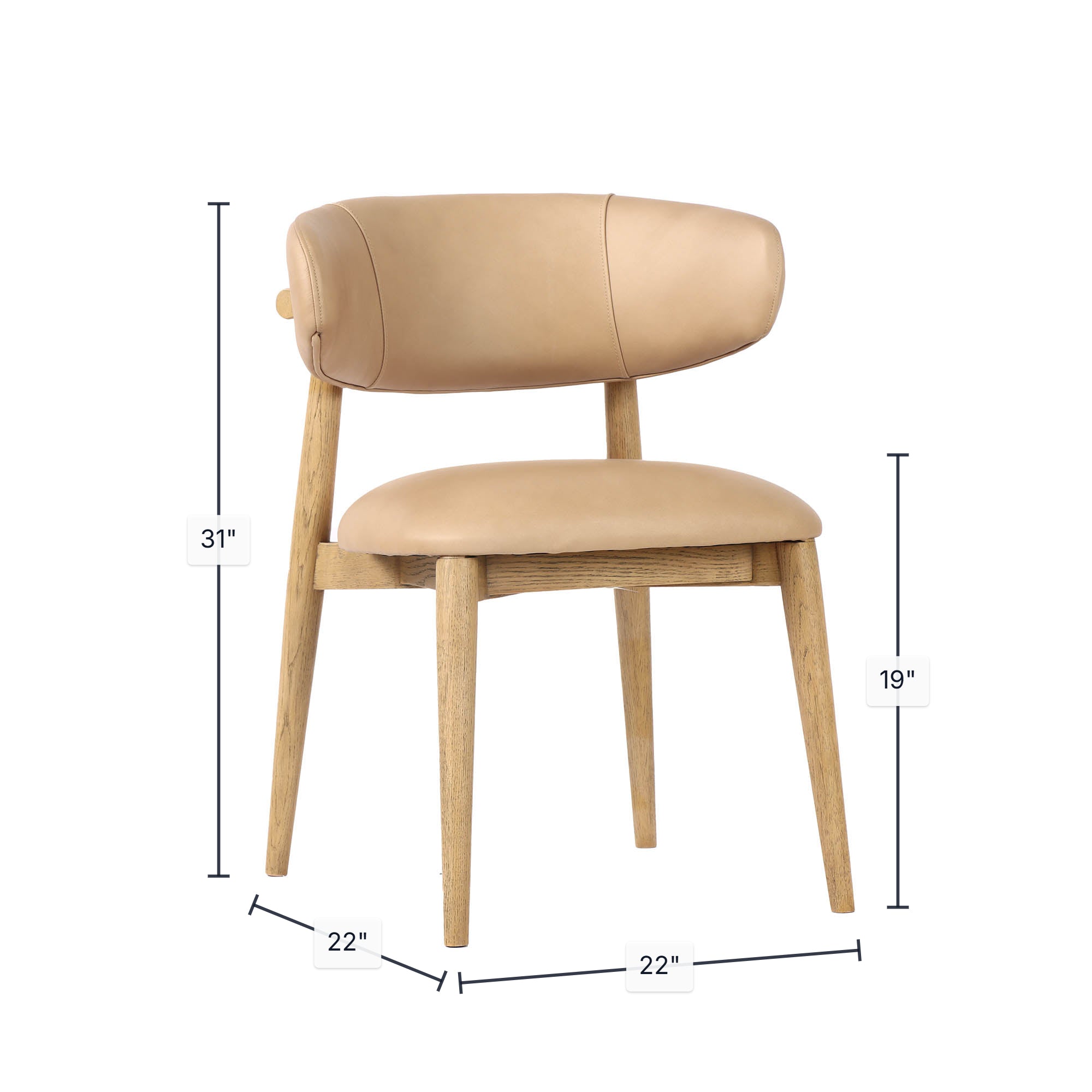 Milo Dining Chair - Nude (TH) – LH Home