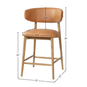 Milo Counter Stool - Hazelnut