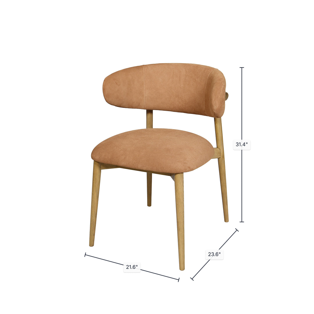 Milo Dining Chair - Tan Suede (Variance)