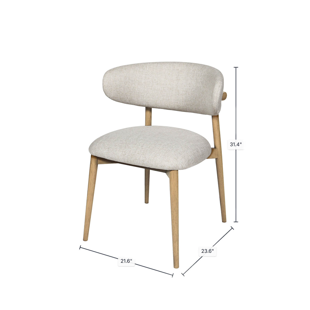Milo Dining Chair - Vanilla Tweed