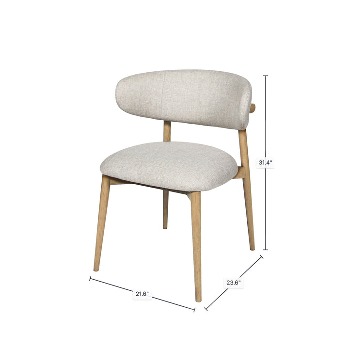 Milo Dining Chair - Vanilla Tweed