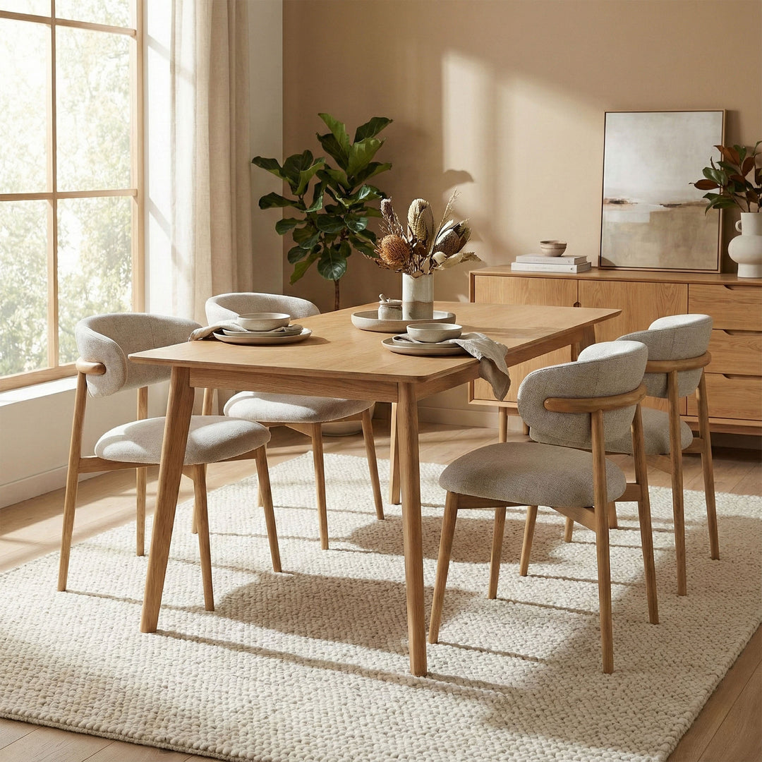 Milo Dining Chair - Vanilla Tweed