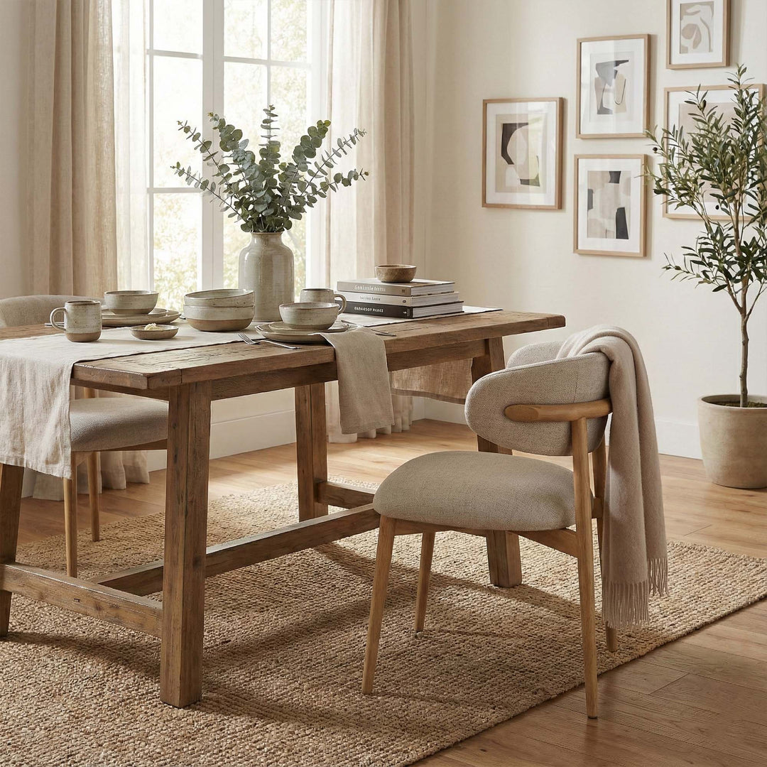 Milo Dining Chair - Vanilla Tweed