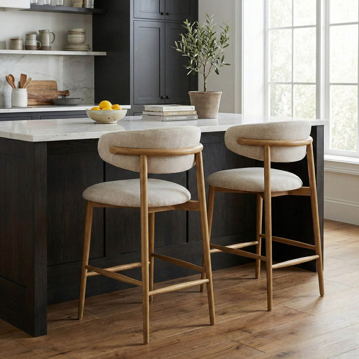 Milo Counter Stool - Vanilla Tweed