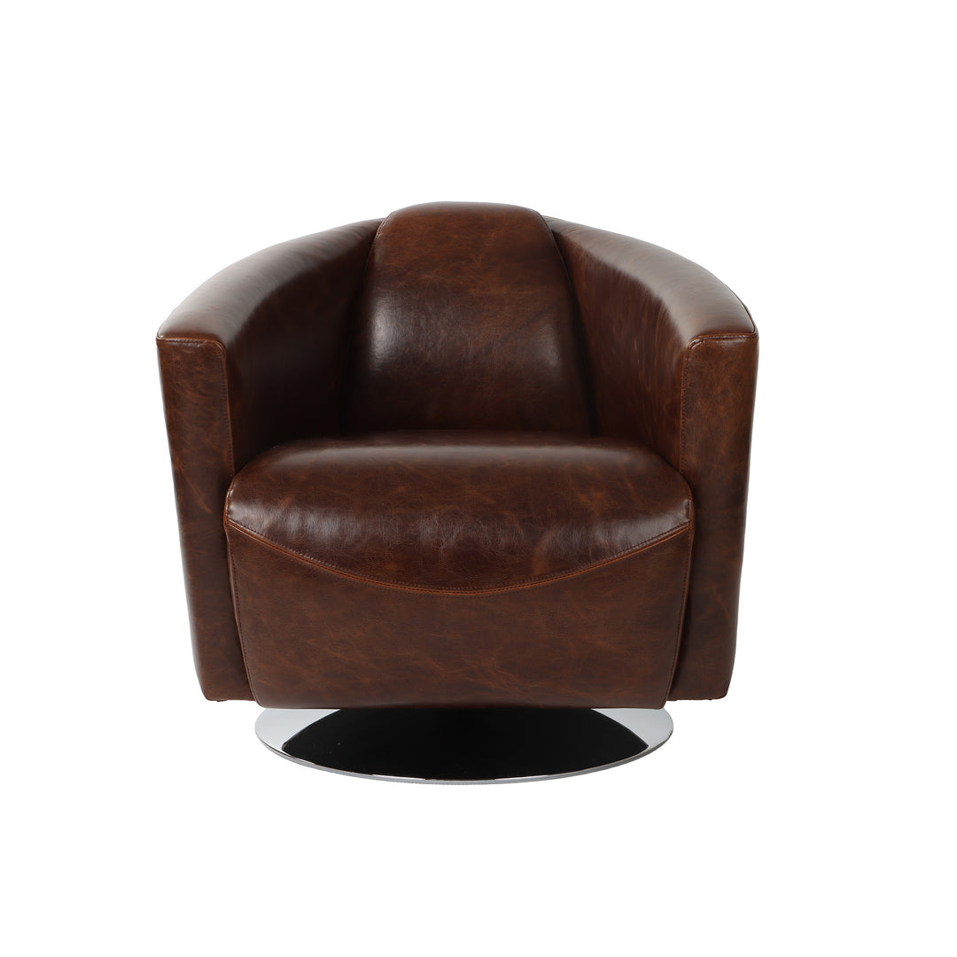 Lannister Swivel Club Chair - Brown