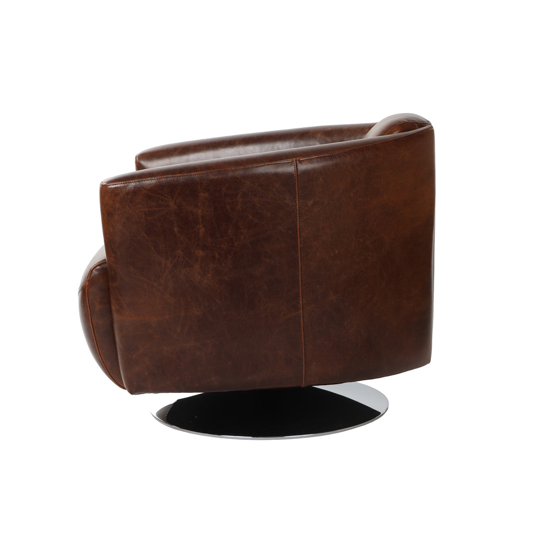 Lannister Swivel Club Chair - Brown