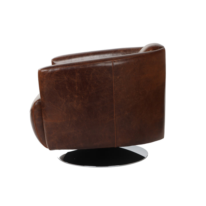 Lannister Swivel Club Chair - Brown