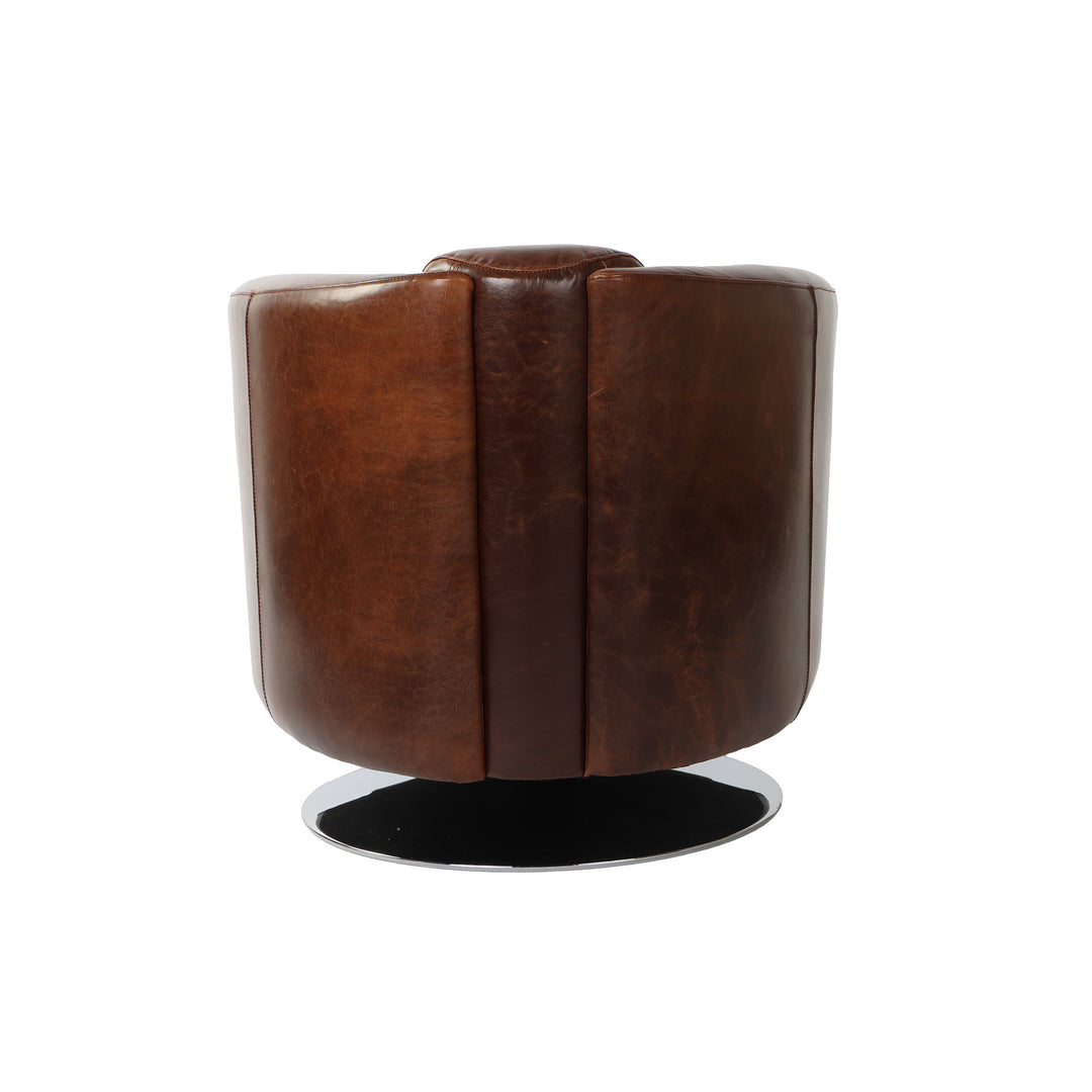Lannister Swivel Club Chair - Brown