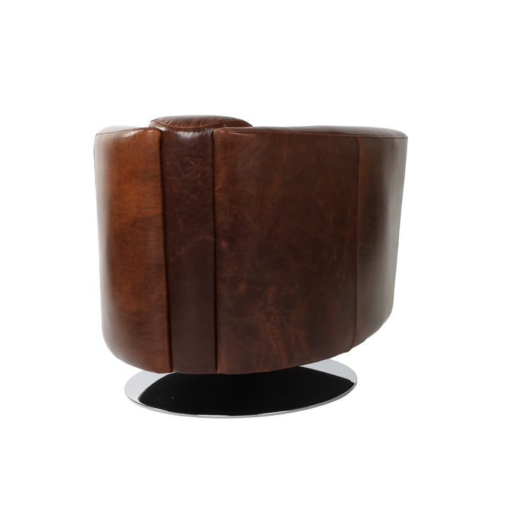 Lannister Swivel Club Chair - Brown