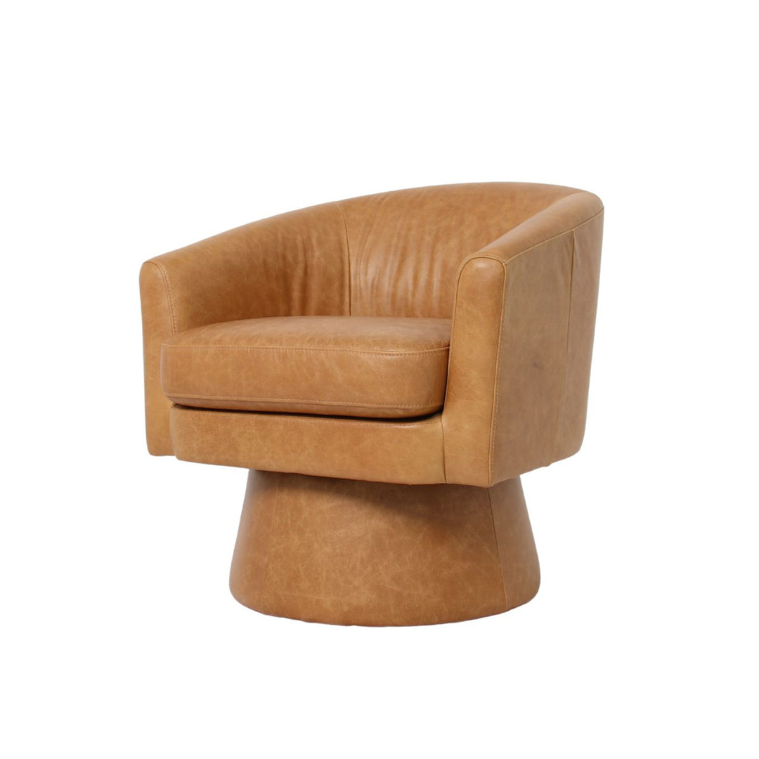 Study Swivel Club Chair - Nubuck