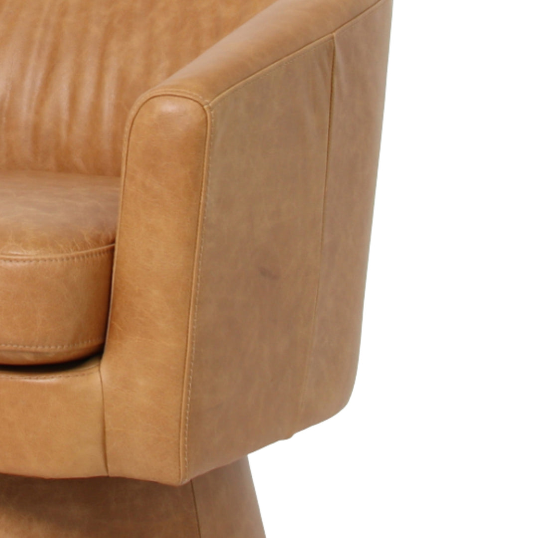 Study Swivel Club Chair - Nubuck